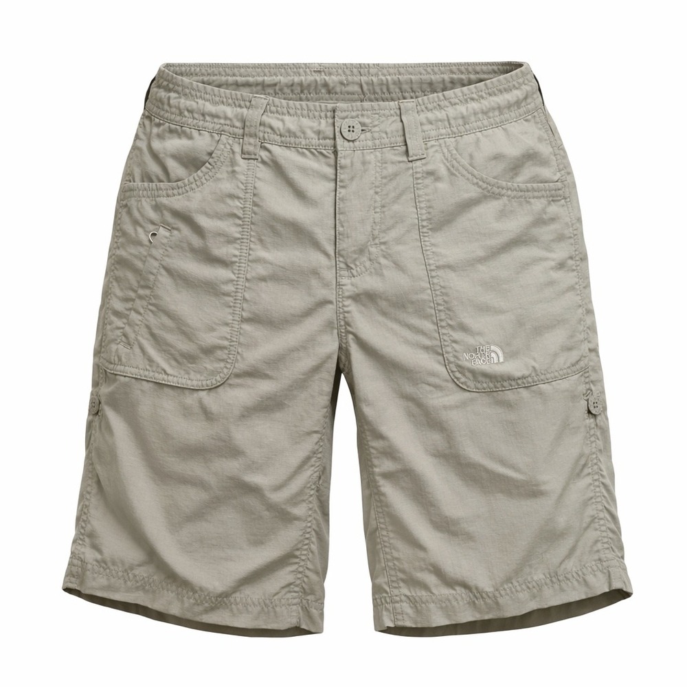 The North Face Womens Gray Nylon Ripstop Hiking Shorts Stow Pocket Size‎ 4